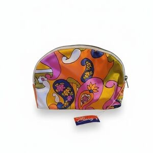 New 1960's Vintage travel bag by Celebrity in Colorful Paisley Cosmetic Bag